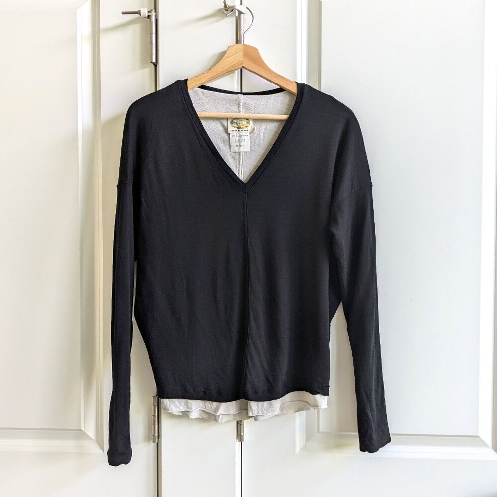 Ramblers Way 100% Rambouillet Wool Double Layer Dolman Sleeve Shirt Made in USA